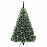 Albero di Natale artificiale con 300 LED Verde 180 cm PE e PVC