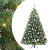 Albero di Natale artificiale con 300 LED Verde 180 cm PE e PVC