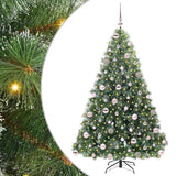 Albero di Natale artificiale con 300 LED Verde 180 cm PE e PVC