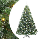 Albero di Natale artificiale con 300 LED Verde 180 cm PE e PVC