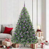 Albero di Natale artificiale con 300 LED Verde 180 cm PE e PVC