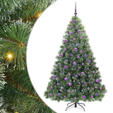 Albero di Natale artificiale con 300 LED Verde 180 cm PE e PVC