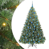 Albero di Natale artificiale con 300 LED Verde 180 cm PE e PVC