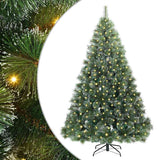 Albero di Natale artificiale con 300 LED Verde 210 cm PE e PVC