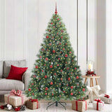 Albero di Natale artificiale con 300 LED Verde 210 cm PE e PVC