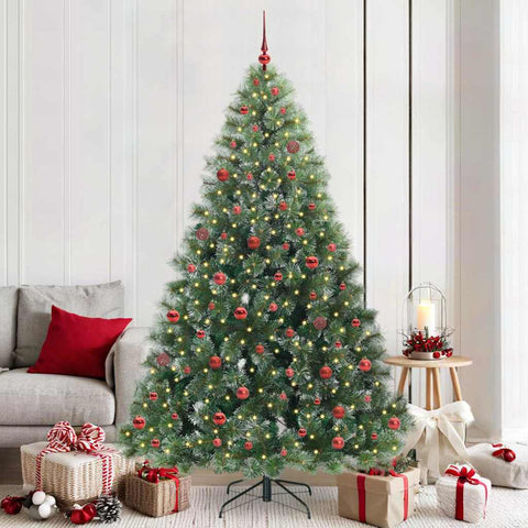 Albero di Natale artificiale con 300 LED Verde 210 cm PE e PVC
