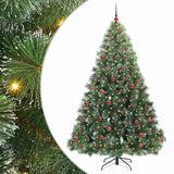 Albero di Natale artificiale con 300 LED Verde 210 cm PE e PVC