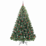 Albero di Natale artificiale con 300 LED Verde 210 cm PE e PVC
