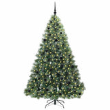 Albero di Natale artificiale con 300 LED Verde 210 cm PE e PVC