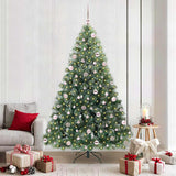 Albero di Natale artificiale con 300 LED Verde 210 cm PE e PVC