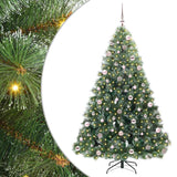Albero di Natale artificiale con 300 LED Verde 210 cm PE e PVC