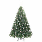 Albero di Natale artificiale con 300 LED Verde 210 cm PE e PVC