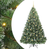 Albero di Natale artificiale con 300 LED Verde 210 cm PE e PVC