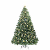 Albero di Natale artificiale con 300 LED Verde 210 cm PE e PVC