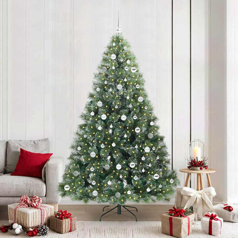 Albero di Natale artificiale con 300 LED Verde 210 cm PE e PVC