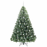 Albero di Natale artificiale con 300 LED Verde 210 cm PE e PVC