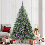 Albero di Natale artificiale con 300 LED Verde 210 cm PE e PVC