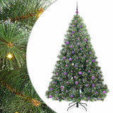 Albero di Natale artificiale con 300 LED Verde 210 cm PE e PVC