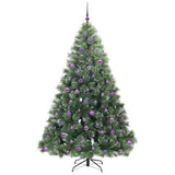 Albero di Natale artificiale con 300 LED Verde 210 cm PE e PVC