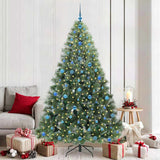 Albero di Natale artificiale con 300 LED Verde 210 cm PE e PVC
