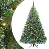 Albero di Natale artificiale con 300 LED Verde 210 cm PE e PVC