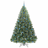 Albero di Natale artificiale con 300 LED Verde 210 cm PE e PVC