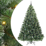 Albero di Natale artificiale con 300 LED Verde 240 cm PE e PVC