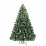 Albero di Natale artificiale con 300 LED Verde 240 cm PE e PVC