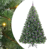 Albero di Natale artificiale con 300 LED Verde 240 cm PE e PVC