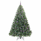 Albero di Natale artificiale con 300 LED Verde 240 cm PE e PVC