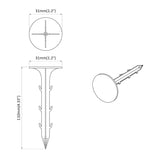 Picchetti in plastica 500 pcs Nero 3 x 11 cm Plastica