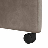Sedie da Pranzo con Ruote 2 pcs Grigio 57 x 67 x 95 cm
