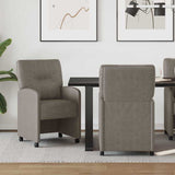 Sedie da Pranzo con Ruote 2 pcs Grigio 57 x 67 x 95 cm