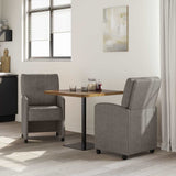 Sedie da Pranzo con Ruote 2 pcs Grigio 57 x 67 x 95 cm