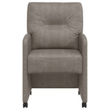 Sedie da Pranzo con Ruote 2 pcs Grigio 57 x 67 x 95 cm