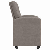 Sedie da Pranzo con Ruote 2 pcs Grigio 57 x 67 x 95 cm