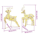 Renne LED con 80 LED 4 pcs Oro PET