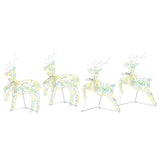 Renne LED con 80 LED 4 pcs Multicolore PET