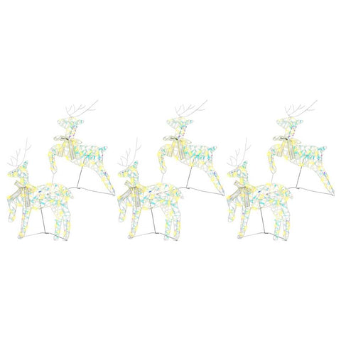 Renne LED con 180 LED 6 pcs Multicolore PET