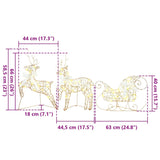 Renne LED con 40 LED 7 pcs Oro PET