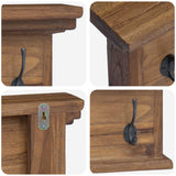 Appendiabiti montato a muro Naturale 100 x 10 x 20 cm