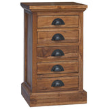 Cassettiera Naturale 35 x 30 x 60 cm Legno di teak solido