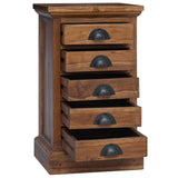 Cassettiera Naturale 35 x 30 x 60 cm Legno di teak solido