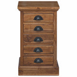 Cassettiera Naturale 35 x 30 x 60 cm Legno di teak solido