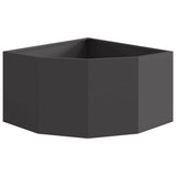 Vaso d'angolo Nero 60 x 60 x 35 cm Acciaio