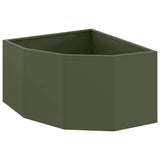 Vaso d'angolo Oliver verde 60 x 60 x 35 cm Acciaio