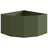 Vaso d'angolo Oliver verde 60 x 60 x 35 cm Acciaio