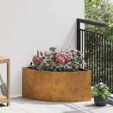 Vaso d'angolo Ruggine 60 x 60 x 35 cm acciaio corten