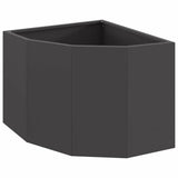 Vaso d'angolo Nero 45 x 45 x 35 cm Acciaio