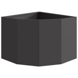 Vaso d'angolo Nero 45 x 45 x 35 cm Acciaio
